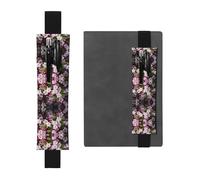 WZYCWB Bel portapenne in PVC con stampa di fiori di prugna di grande capacità + astuccio portapenne creativo con fascia elastica design antiscivolo