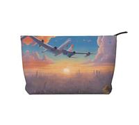 WZYCWB Bella borsa per cosmetici con stampa di cactus, perfetta per viaggi di lavoro e viaggi., Bellissimo aeroplano, Taglia unica