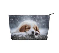 WZYCWB Bella borsa per cosmetici con stampa di cactus, perfetta per viaggi di lavoro e viaggi., Un cane che dorme, Taglia unica