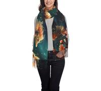 WZYCWB Bella coppia di cavallucci marini stampati nappa scialle abito da sera scialle adatto per matrimoni banchetti e cerimonie