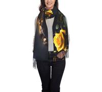 WZYCWB Bella rosa gialla stampata nappa scialle abito da sera scialle scialle adatto per matrimoni banchetti e cerimonie