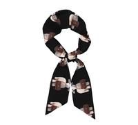 WZYCWB Bella sciarpa di seta stampata agnello 127x8 cm, scialle leggero, morbido e caldo