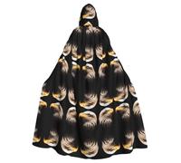 WZYCWB Bella testa di aquila Halloween con cappuccio mantello adatto per feste di carnevale giochi di ruolo costumi