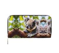 WZYCWB belle rose viola pochette in pelle portafogli con cerniera e porta carte sono perfetti per i viaggi o l'uso quotidiano, Un piccolo koala, Taglia unica