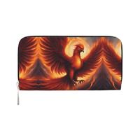 WZYCWB belle rose viola pochette in pelle portafogli con cerniera e porta carte sono perfetti per i viaggi o l'uso quotidiano, Una bella fenice, Taglia unica