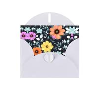 WZYCWB Bellissimi biglietti di auguri stampati bianchi con fiori colorati - perfetti per auguri di vacanza commoventi