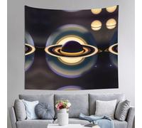 WZYCWB Bellissimo arazzo da parete stampato Saturno, 152 x 130 cm, perfetto per il soggiorno o la camera da letto murales