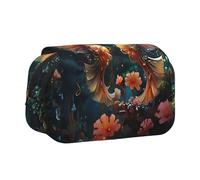 WZYCWB Bellissimo astuccio portatile con coppia di cavallucci marini, ideale per organizzare penne in ufficio o riporre pennelli da trucco