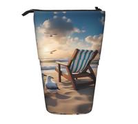 WZYCWB Bellissimo contenitore retrattile blu cielo e mare per portapenne, porta pennelli da trucco o borse con coulisse per monete.