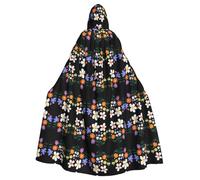 WZYCWB Bellissimo mantello con cappuccio per Halloween con piccolo fiore adatto per feste di carnevale e giochi di ruolo