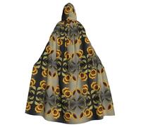 WZYCWB Bellissimo mantello con cappuccio stampato con girasoli, adatto per feste in maschera, feste di Halloween e cosplay