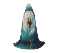 WZYCWB Bellissimo mantello da mago stampato con dente di leone, costume da festa a tema, mantello cosplay per adulti e adolescenti, taglie S, M, L