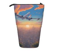 WZYCWB Bellissimo portapenne retrattile con stampa aeroplano, adatto per l'uso come semplice borsa per cosmetici, portafoglio, ecc.