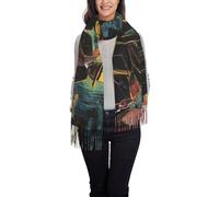 WZYCWB Bellissimo scialle con nappe stampate, ideale per matrimoni, banchetti e cerimonie