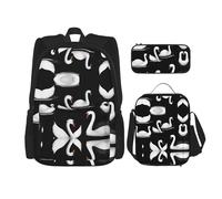 WZYCWB Bellissimo set di zaino Campus Life Swan (3 pezzi) - borsa per la scuola + astuccio + borsa per il pranzo, soddisfa tutte le esigenze quotidiane degli studenti