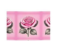 WZYCWB Bellissimo striscione per feste con motivo di rose rosa, perfetto per compleanni, feste di Natale, lauree e anniversari.