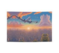 WZYCWB Bellissimo striscione per feste in aereo per compleanni, canti natalizi, lauree e anniversari.