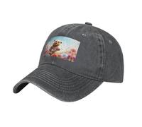 WZYCWB Berretto da baseball alla moda nero con orso in piedi, sportivo e casual, ad asciugatura rapida, traspirante, Rosa violaceo scuro, Taglia unica
