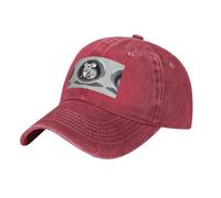 WZYCWB Berretto da baseball alla moda nero con topo nel buco, sportivo e casual, ad asciugatura rapida, traspirante, Rosso, Taglia unica