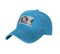 WZYCWB Berretto da baseball alla moda nero con topo nel buco, sportivo e casual, ad asciugatura rapida, traspirante, Blu, Taglia unica