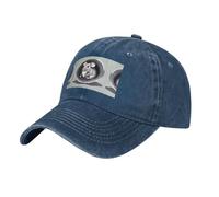WZYCWB Berretto da baseball alla moda nero con topo nel buco, sportivo e casual, ad asciugatura rapida, traspirante, blu navy, Taglia unica