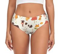 WZYCWB Biancheria intima aderente da donna, con stampa di mucche Un branco di mucche a copertura completa, biancheria intima stampata taglie forti, Nero , XS