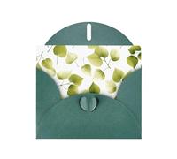 WZYCWB Biglietti con motivo verde scuro con foglie verdi, biglietti di auguri per le vacanze, adatti per familiari, amici e coppie