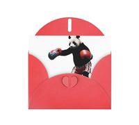 WZYCWB Biglietti d'auguri con stampa di panda che pratica il Kung Fu, 15 x 10 cm, con buste per compleanni, matrimoni e condoglianze