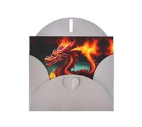 WZYCWB Biglietti d'auguri stampati con il re drago in grigio fuoco - perfetti per auguri di vacanza commoventi