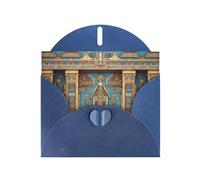 WZYCWB Biglietti di auguri con affreschi miracolosi, con stampa blu, perfetti per gli auguri di vacanza commoventi