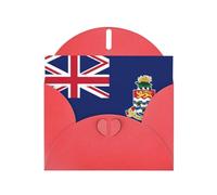 WZYCWB Biglietti di auguri con bandiera delle Isole Cayman, colore rosso, perfetti per auguri di vacanza commoventi