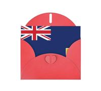WZYCWB Biglietti di auguri con bandiera delle Isole Turks e Caicos con stampa rossa - Perfetto per auguri di vacanza commoventi