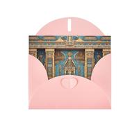 WZYCWB Biglietti di auguri con stampa di affreschi miracolosi, colore rosa, perfetti per gli auguri di vacanza commoventi