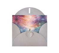 WZYCWB Biglietti di auguri con stampa fantasy paradisiaca grigio spaziale, perfetti per auguri di vacanza commoventi