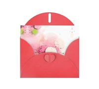 WZYCWB Biglietti di auguri stampati rossi in carta con frammenti di colore, perfetti per auguri di vacanza commoventi