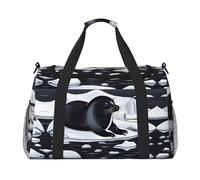 WZYCWB Bird's Nest Golden Chicken Printed borsa da viaggio fitness perfetta per allenamento yoga, brevi viaggi e attrezzatura da nuoto., Sigilli sul ghiaccio, Taglia unica