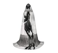 WZYCWB Black Stallion M - Mantello con cappuccio per costume cosplay - accessori per feste in costume