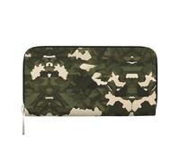 WZYCWB Blu mondo subacqueo di pesce pochette in pelle portafogli con cerniera e porta carte sono perfetti per i viaggi o l'uso quotidiano, Army mimetico, Taglia unica