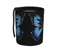 WZYCWB Blue Butterfly Cestino portatile per auto, pratico secchio portaoggetti per auto, pratico, comodo e pieghevole, un must per le auto.