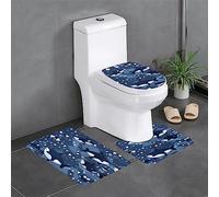 WZYCWB Blue Killer Whale - Set di 3 tappetini da bagno facili da pulire, adatti per bagno, toletta, WC