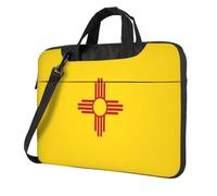 WZYCWB Borsa a tracolla con stampa bandiera del New Mexico, adatta per uso quotidiano in ufficio e viaggi d'affari, Nero , 15.6 inch