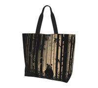 WZYCWB Borsa a tracolla con stampa di bambù e panda, adatta per viaggi, yoga, spiaggia, pendolari, shopping, regalo per uomini e donne