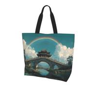 WZYCWB Borsa a tracolla con stampa di edifici antichi, adatta per viaggi, yoga, spiaggia, pendolari, shopping, regalo per uomini e donne