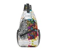 WZYCWB Borsa a tracolla da uomo con stampa del cervello sinistro e destro, casual, con tracolla regolabile, per corsa, escursionismo e pendolari quotidiani