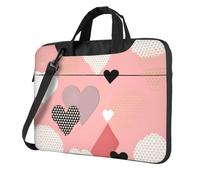 WZYCWB Borsa a tracolla per computer portatile con stampa astratta con grafico d'amore, adatta per uso quotidiano in ufficio e viaggi di lavoro, Nero , 14 inch