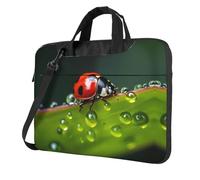 WZYCWB Borsa a tracolla per computer portatile con stampa coccinella a sette stelle, adatta per uso quotidiano in ufficio e viaggi d'affari, Nero , 15.6 inch