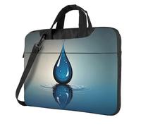 WZYCWB Borsa a tracolla per computer portatile con stampa di gocce d'acqua, adatta per uso quotidiano in ufficio e viaggi d'affari, Nero , 13 inch