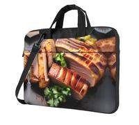 WZYCWB Borsa a tracolla per computer portatile, con stampa dorata, adatta per uso quotidiano in ufficio e viaggi d'affari, Nero , 13 inch