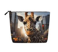 WZYCWB Borsa cosmetica con motivo New York Giraffe Street, borsa cosmetica da viaggio, borsa multifunzionale per riporre oggetti di uso quotidiano