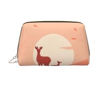 WZYCWB Borsa cosmetica da donna in pelle stampata a tinta unita con cervo - elegante e morbida, durevole, Cervo tinta unita, Taglia unica